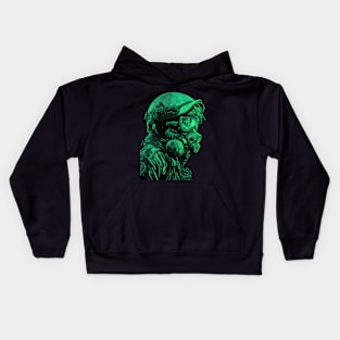 Green Poison Soldier Kids Hoodie